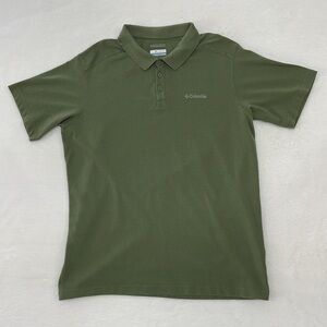 Columbia Omni-Wick Polo Olive Green Mens sz XL
